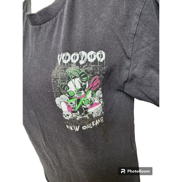 VOODOO New Orleans T-Shirt Size Small 2 Sides Black - Picture 3 of 6